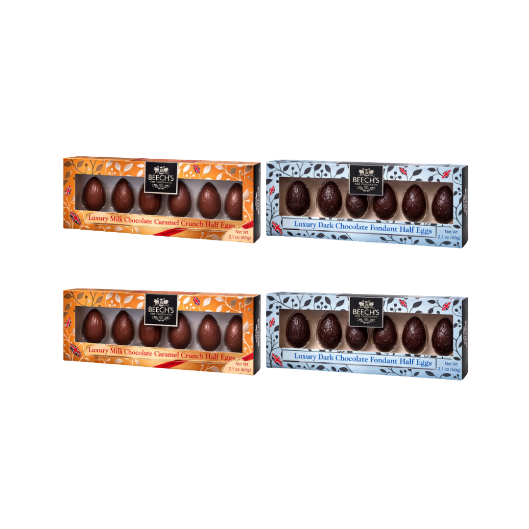 Beechs Assorted Chocolate Half Eggs 4 Pack