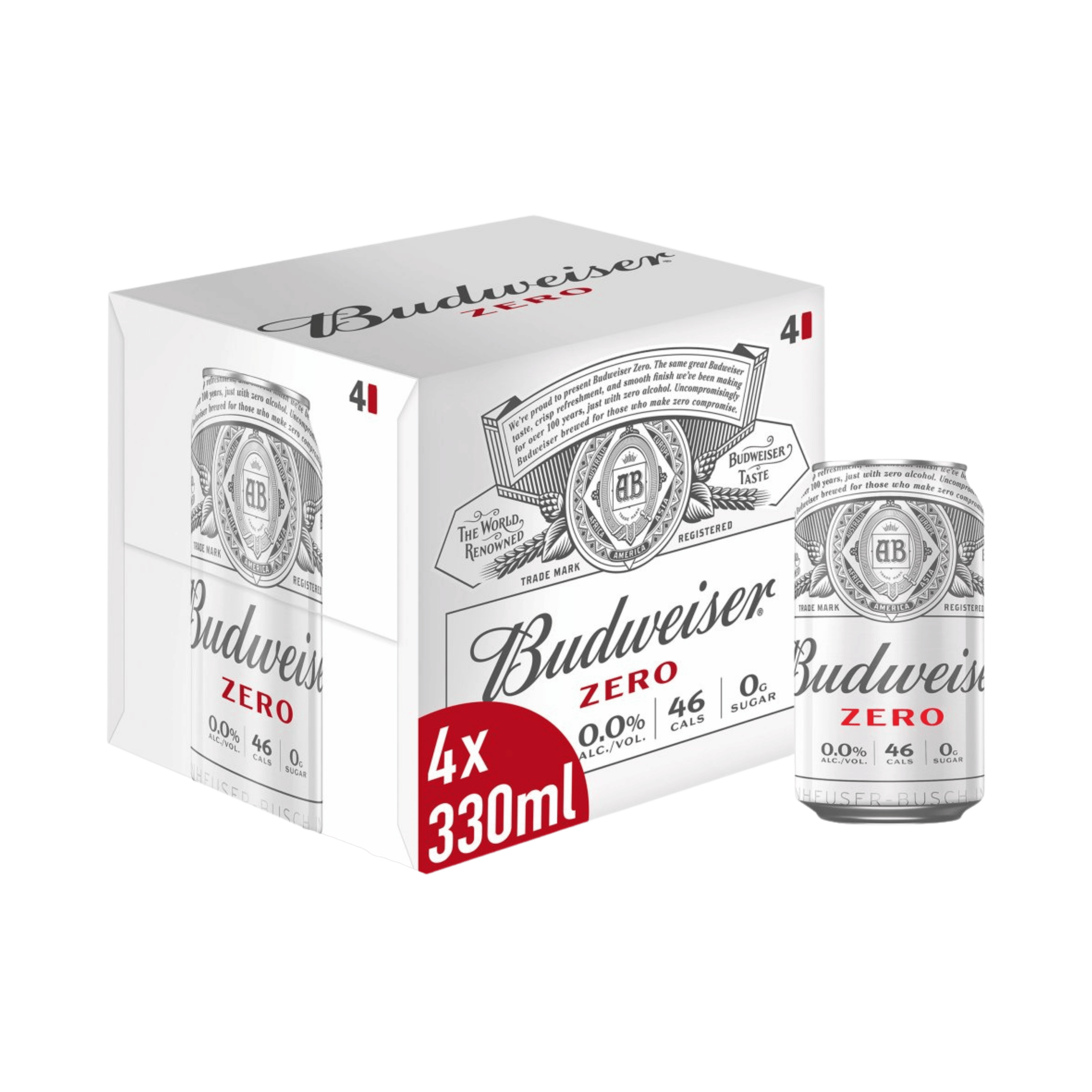 Budweiser Zero Alcohol Free Lager Beer Cans