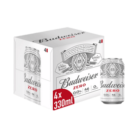 Budweiser Zero Alcohol Free Lager Beer Cans