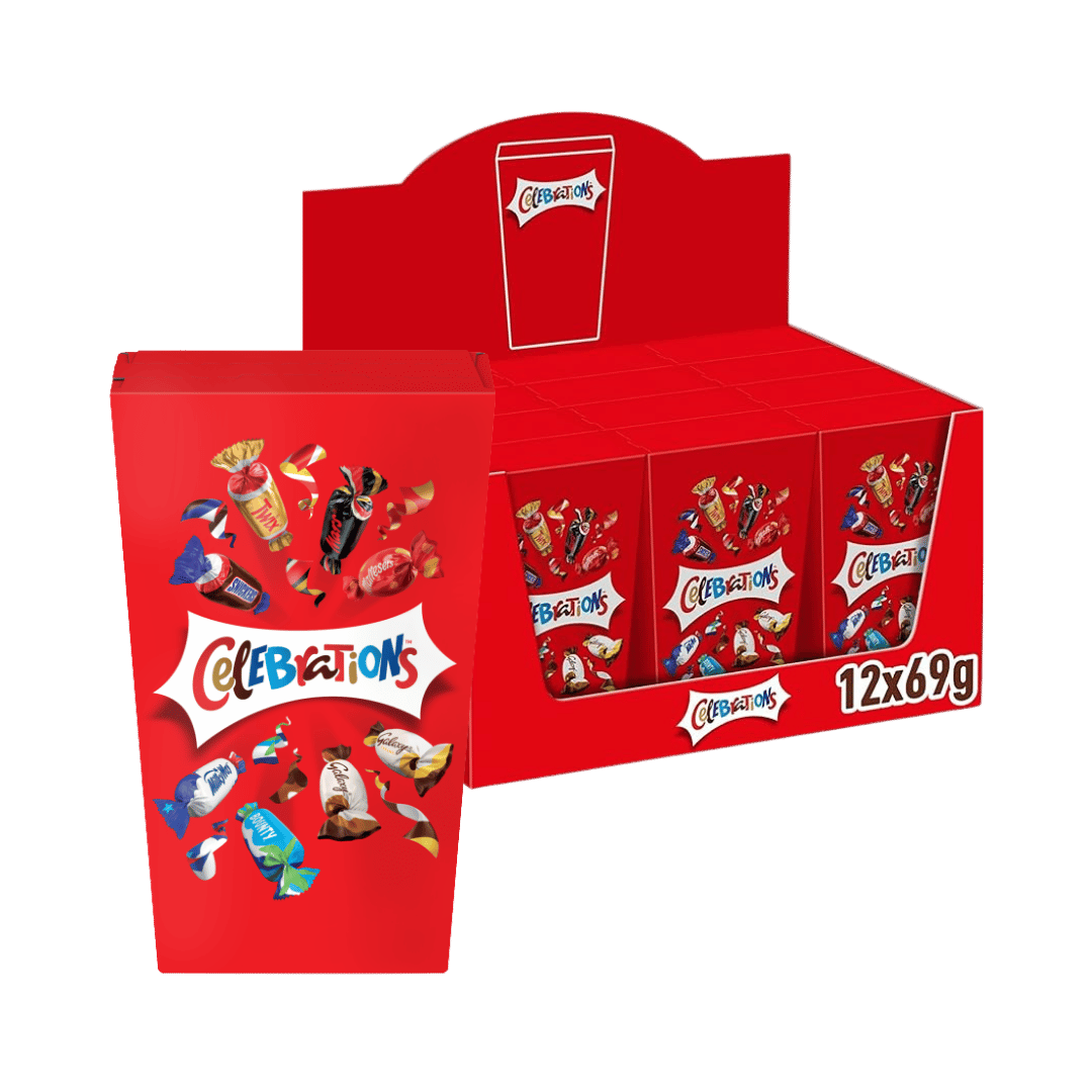 Celebrations Milk Chocolate Mini Box of Chocolates & Biscuit Bars, 12 x 69g
