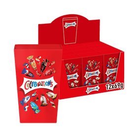 Celebrations Milk Chocolate Mini Box of Chocolates & Biscuit Bars, 12 x 69g