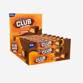 Mcvities Club Layers Orange Chocolate Bars Wafer Biscuit