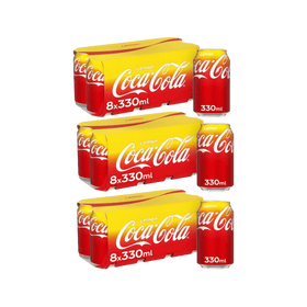 Coca Cola Lemon 24 x 330ml Cans  (3x8pk)