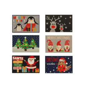 Christmas Theme Machine Washable Door Mat