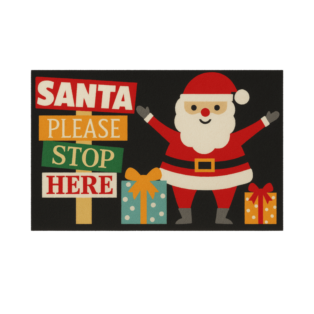 Christmas Theme Machine Washable Door Mat