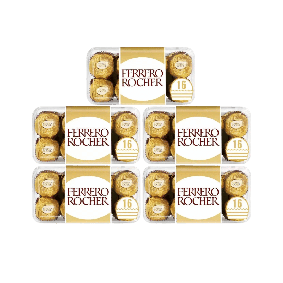 Ferrero Rocher Milk Chocolate Hazelnut Pralines 5 x 200g