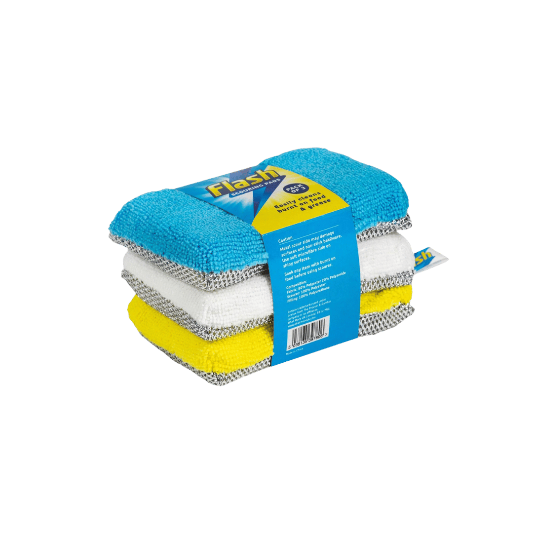 Flash Scouring Pads 3 Pack