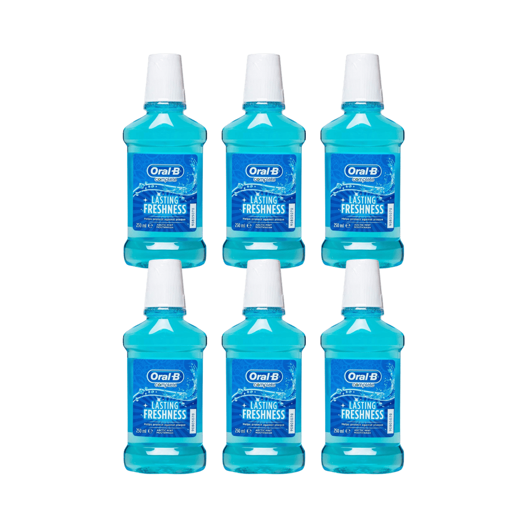 Oral B Lasting Freshness Arctic Mint Mouthwash 6 x 250ml