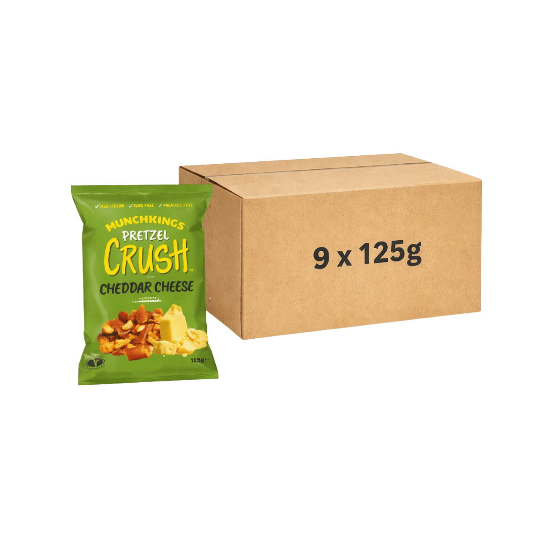 Munchkings Pretzel Crush  Cheddar Cheese 9 x 125g