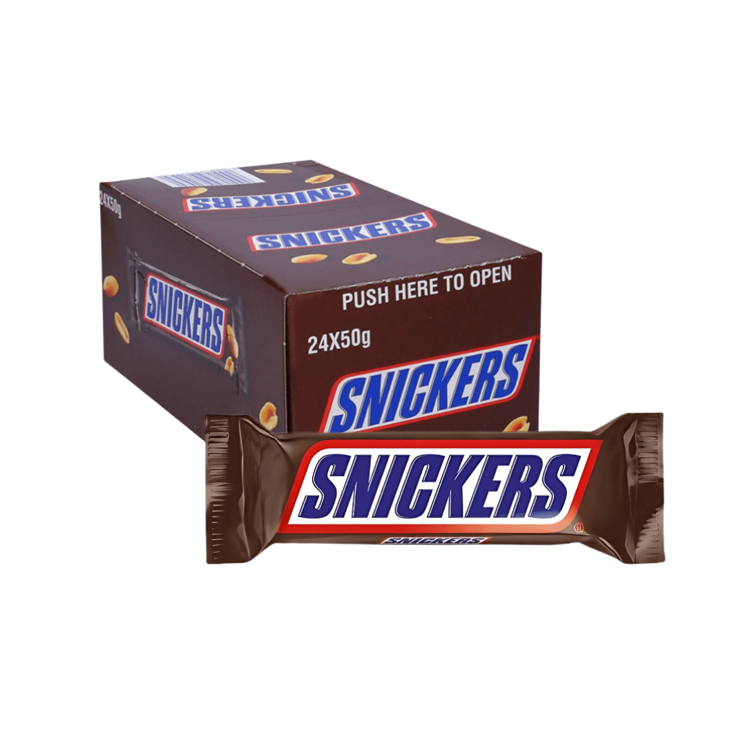 Snickers Classic Peanut Chocolate Bars 24 x 50g