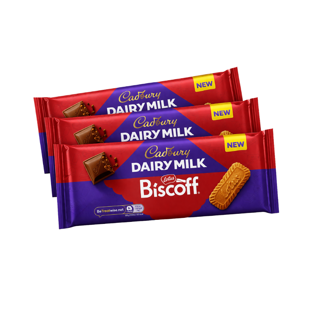 Cadbury Dairy Milk Lotus Biscoff 95g Bundle 3 for £4.99