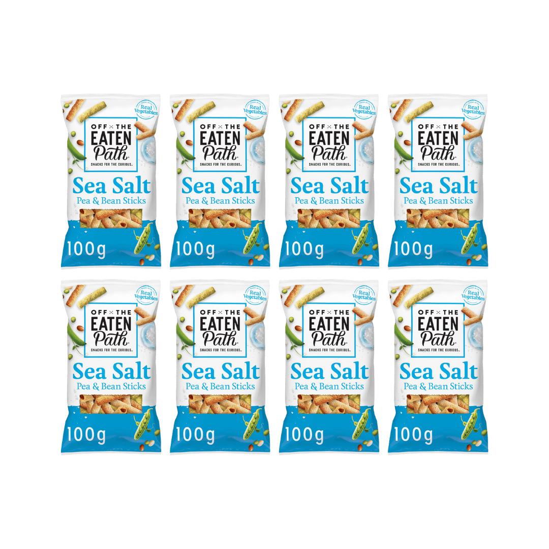 Off The Eaten Path Sea Salted Bean Sticks Sharing Bag Crisps 8 x 100g
