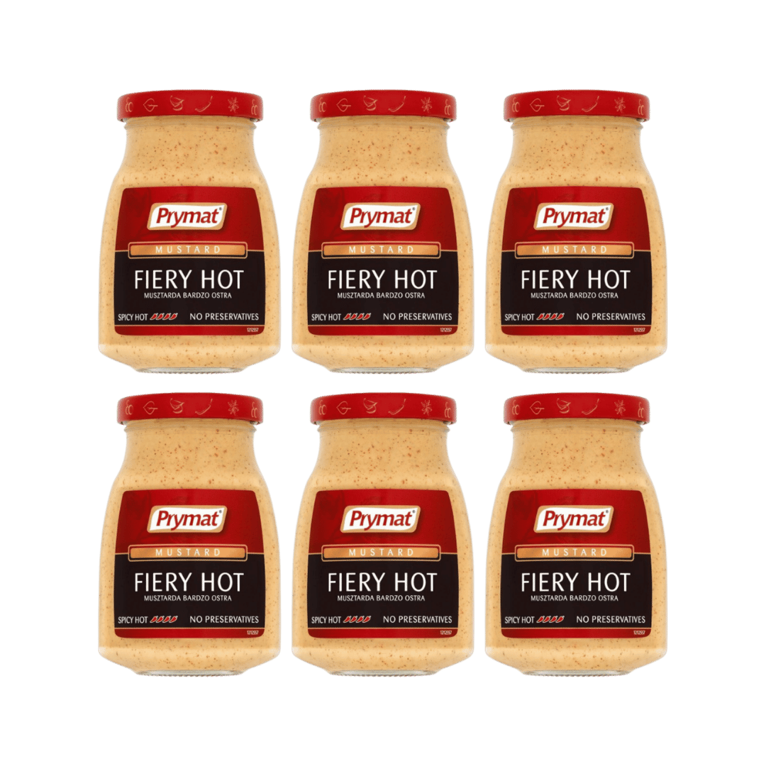 Prymat Fiery Hot Mustard 6 x 180g Jar