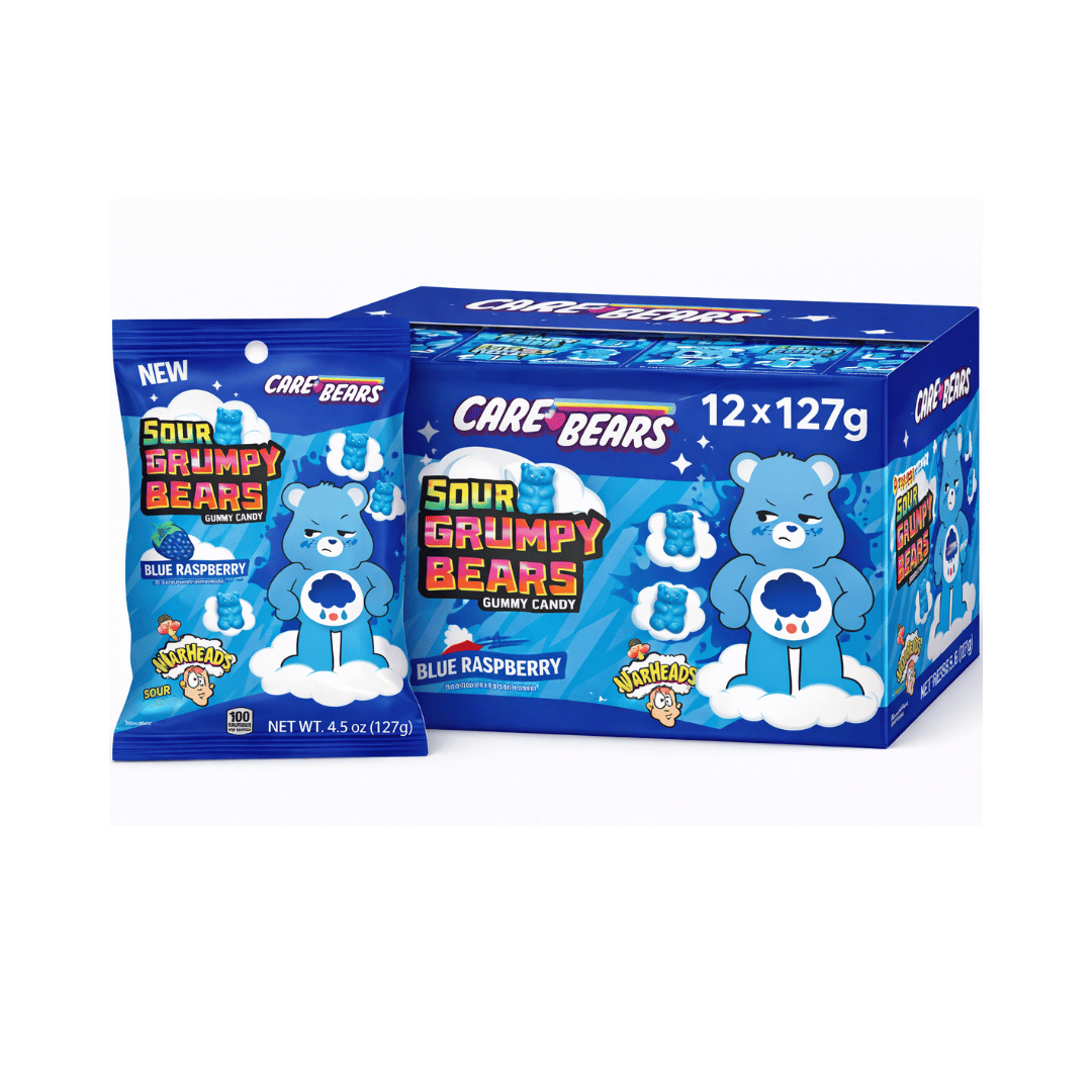 Warheads Sour Grumpy Bears 12 x 127g Bag