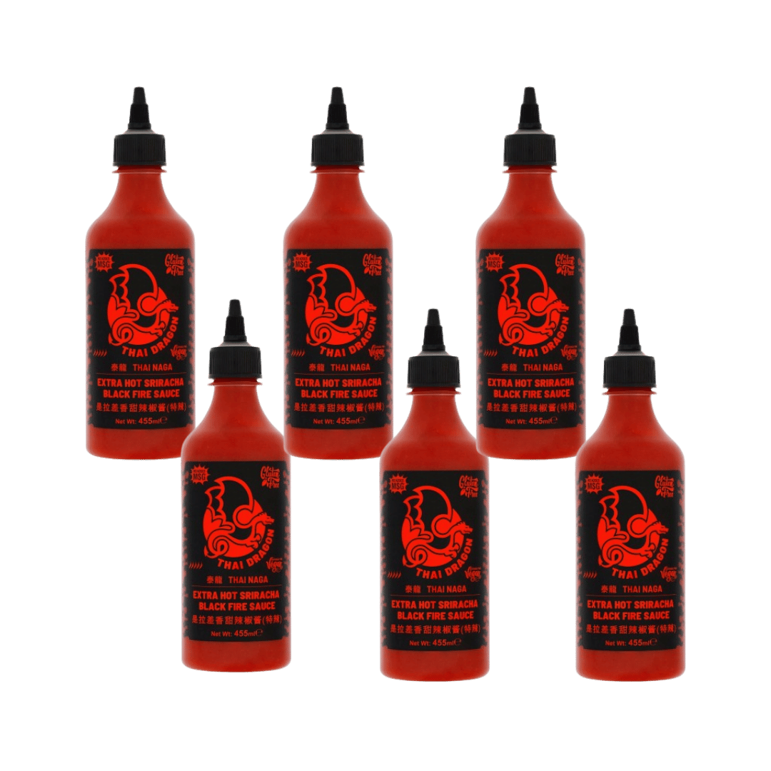 Thai Dragon Black Fire Sriracha Sauce 6x 445ml