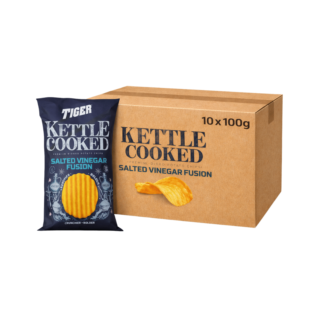 Big Chips Kettle Crinkle Cut Salted Vinegar Fusion 10 x 100g