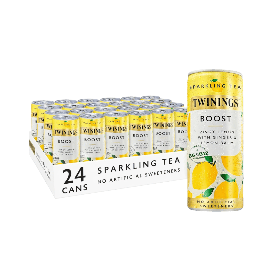 Twinings Boost - Lemon and Ginger Flavoured Sparkling Tea  24 x 250ml