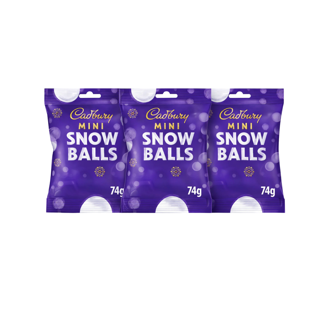 Cadbury Milk Chocolate Crispy Shell Snowballs 3 PACKS