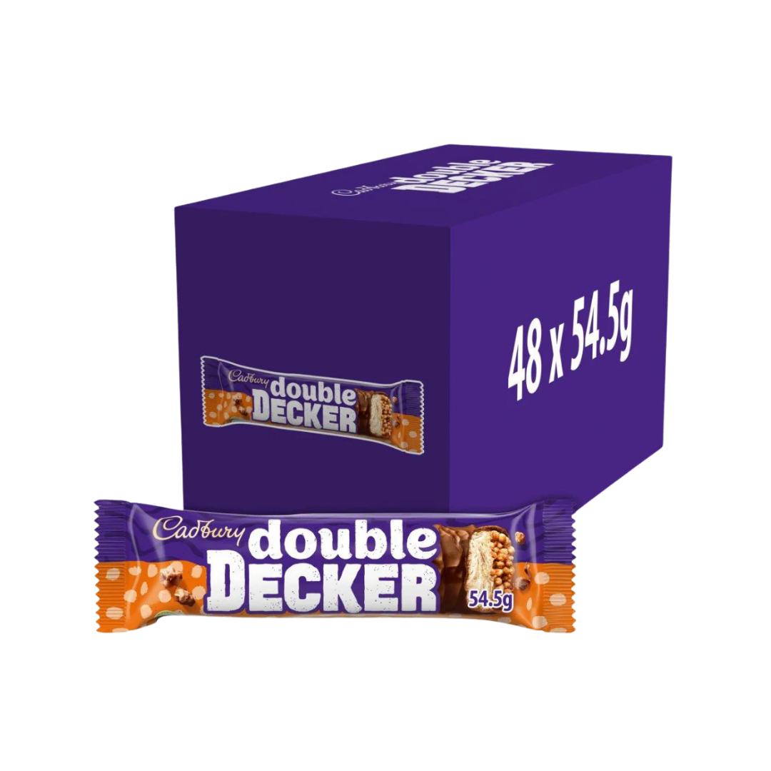 Cadbury Double Decker Chocolate Snack Bars 48 x 54.5g Bars