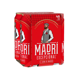 Madri Excepcional Premium Lager Beer 4 x 440ml