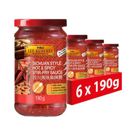 Lee Kum Kee Sichuan Style Hot and Spicy Stir-Fry Sauce 6 x 190g
