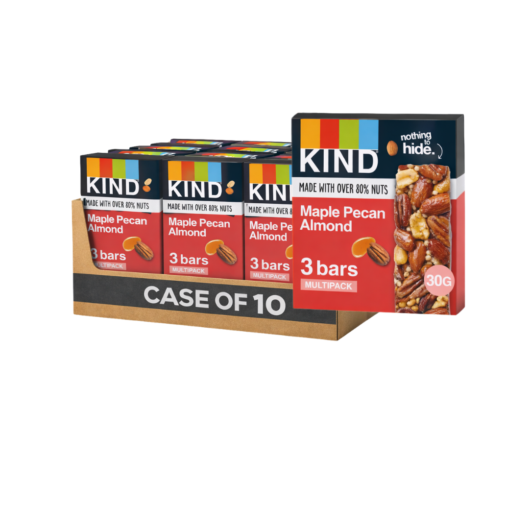 Kind Maple Pecan Almond Bars Case of 10 x 90g (30 Bars)