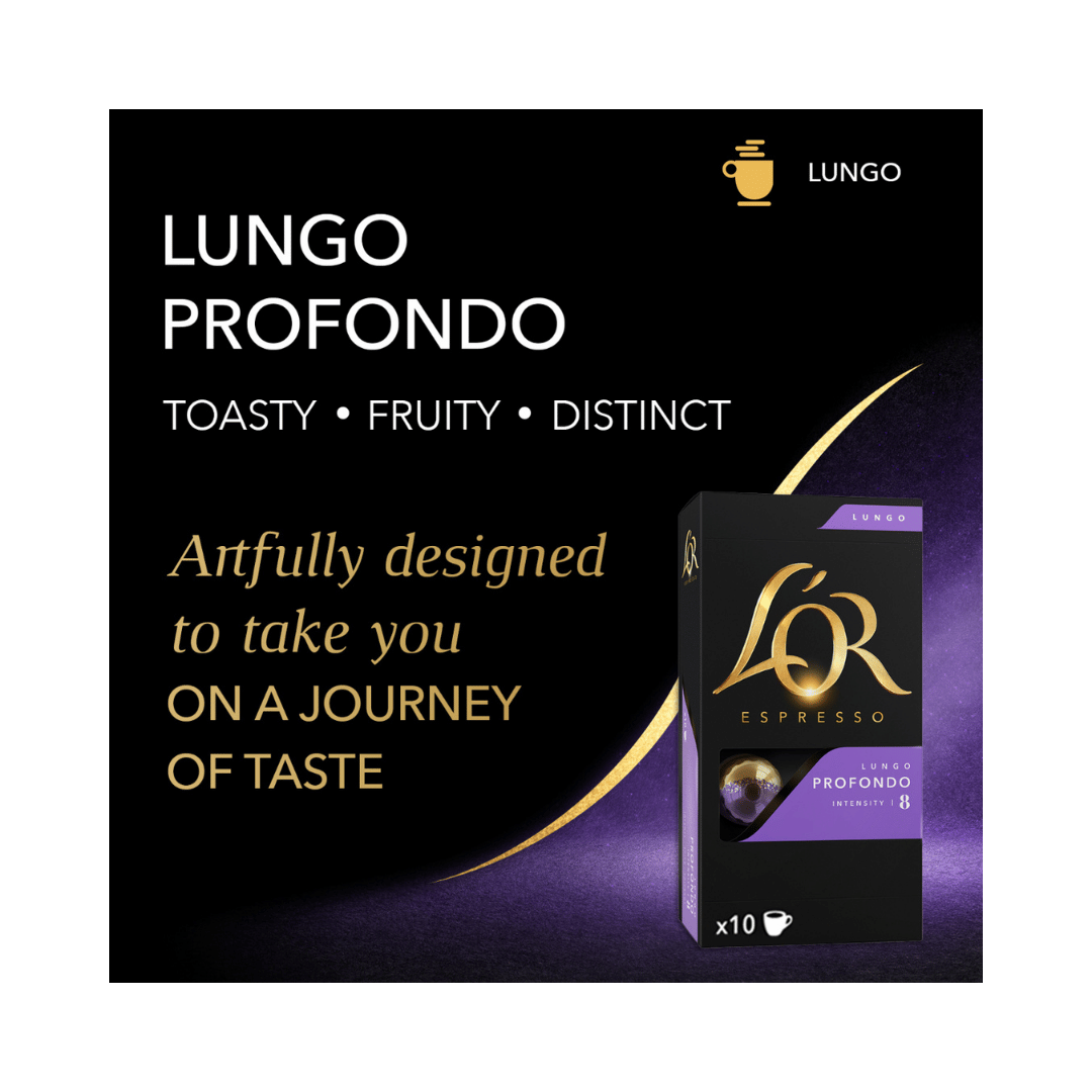 L'OR Lungo Profondo Coffee Pods Intensity 8
