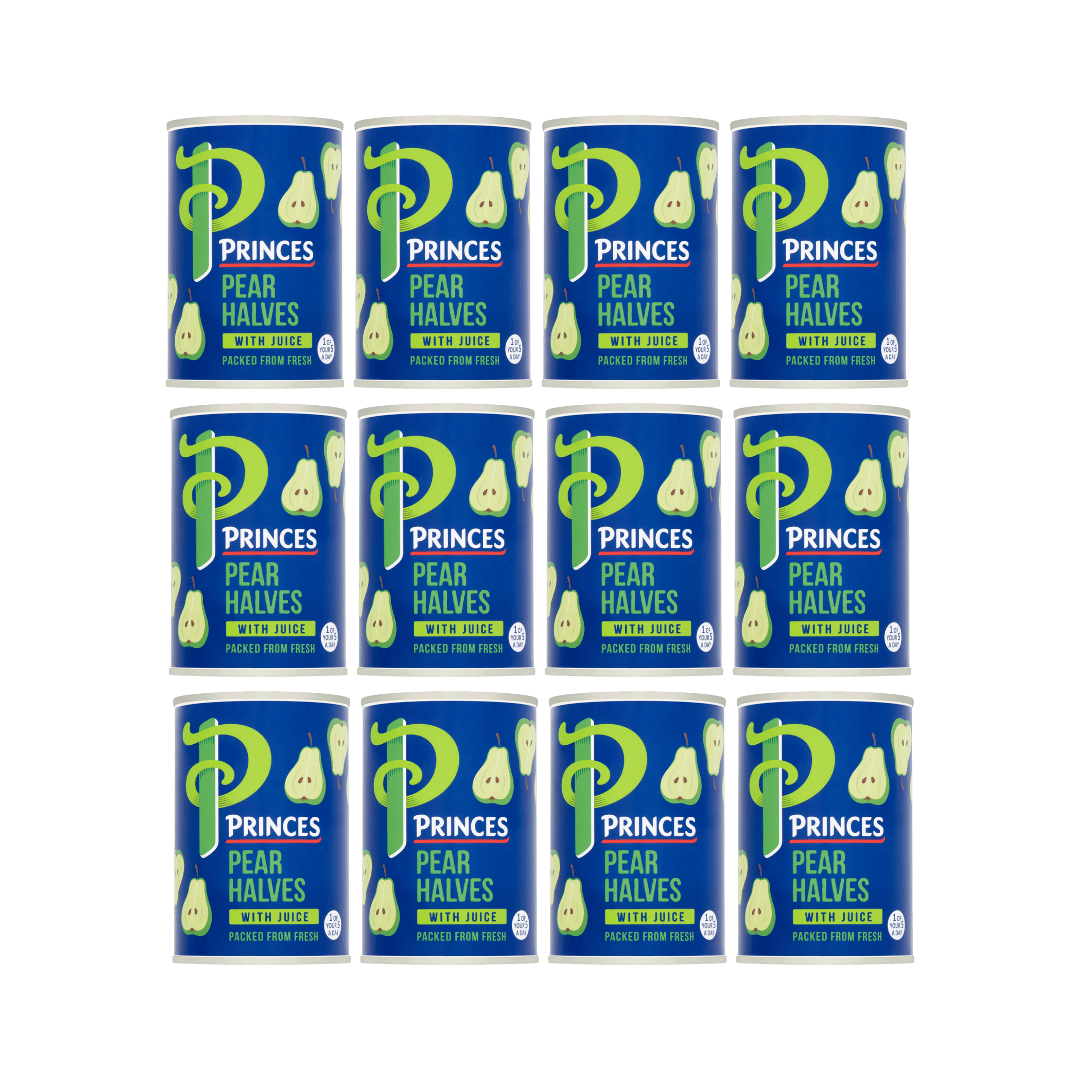Princes Pear Halves in Juice – 12 x 410g Tins