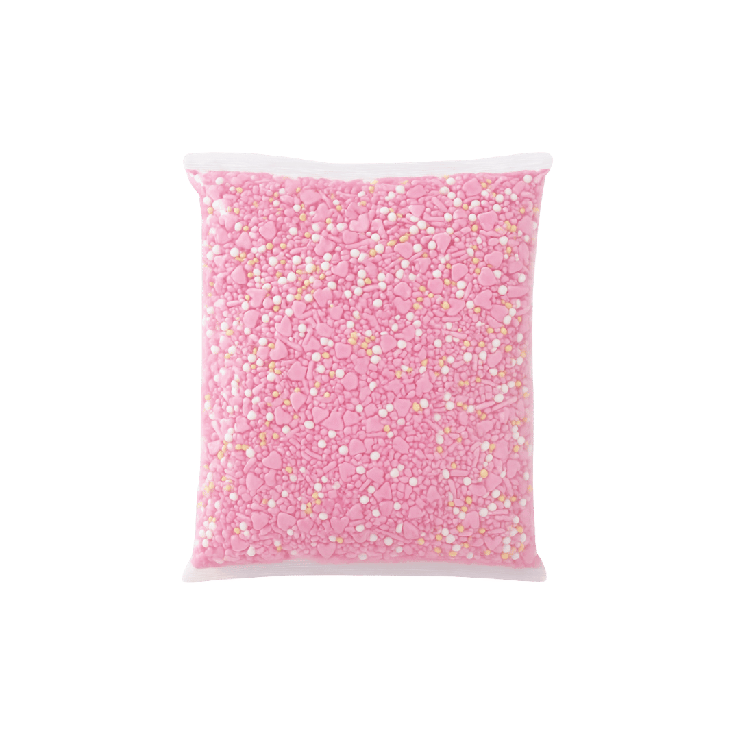Pink & Red Hearts Sprinkle Mix Cakes, Cookies, Ice Cream & More 1 Kg