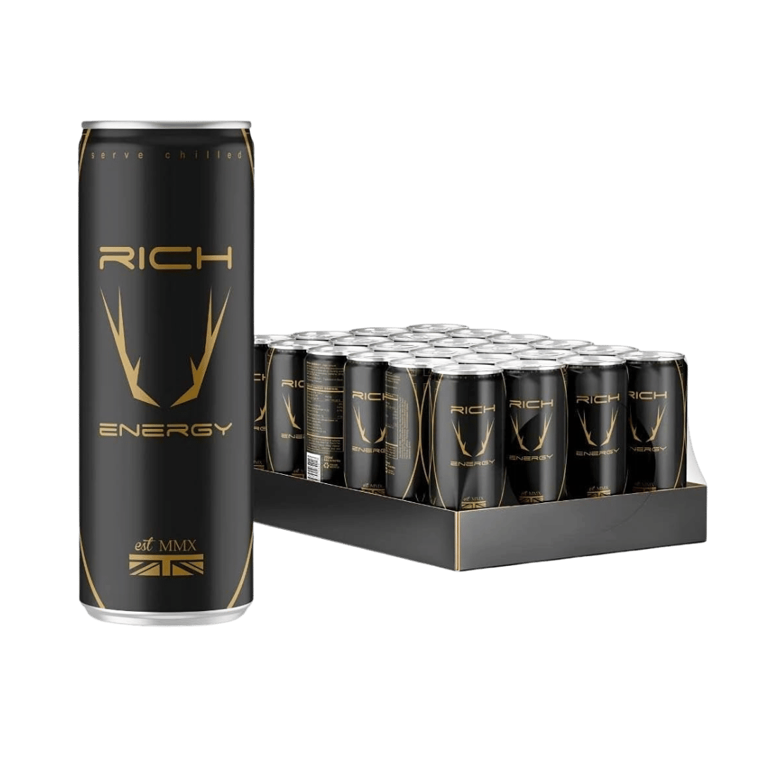 Rich Energy Premium Flavour Drinks 24 x 250ml Cans