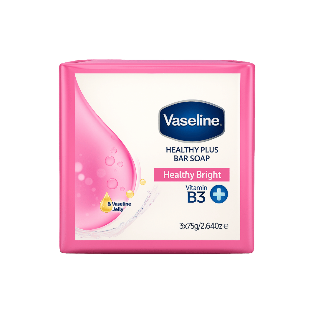 Vaseline Bar Soap Healthy Plus Bright Vitamin B3 3 Pack